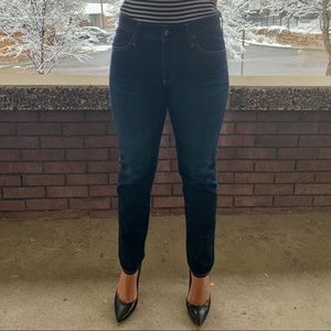 AG Farrah High Rise Skinny 32R Dark Blue NWOT